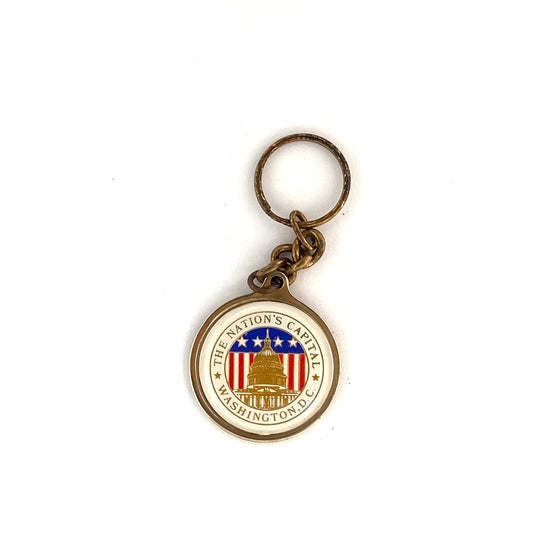 Washington D.C. “The Nations Capital” Enamel Pendant Keychain Key Ring