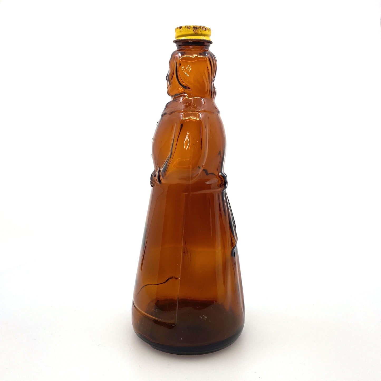 Vintage Mrs. Butterworths Syrup Glass Brown Bottle 36oz Lid