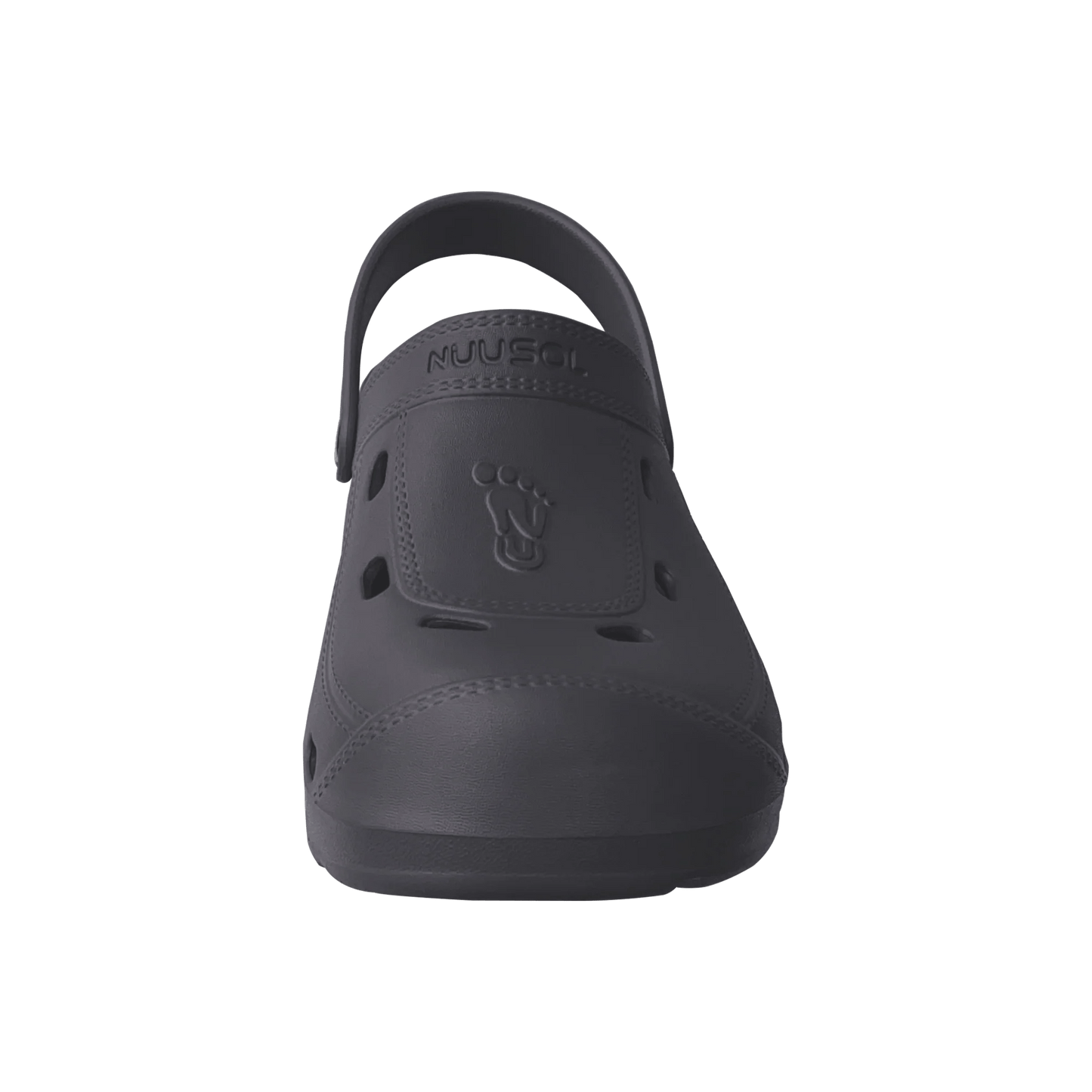 Nuu Sol Size W9/M8 Black Rubber McCall Clogs Shoes | NWT