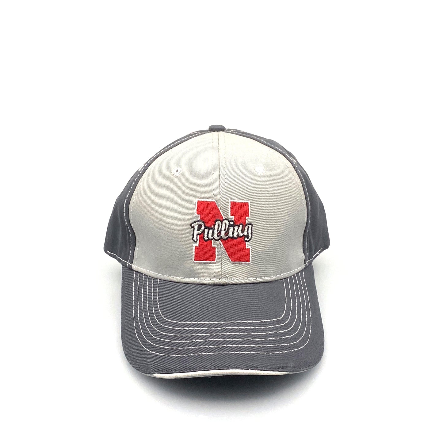 Sportsman “Pulling N” Nebraska Hat Adjustable Gray Baseball Cap