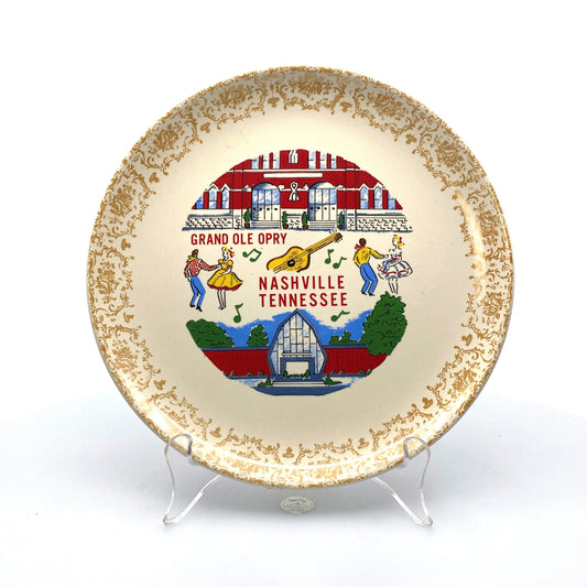 Grand Ole Opry Nashville Tennessee Porcelain Travel Souvenir Collectible Plate 9”