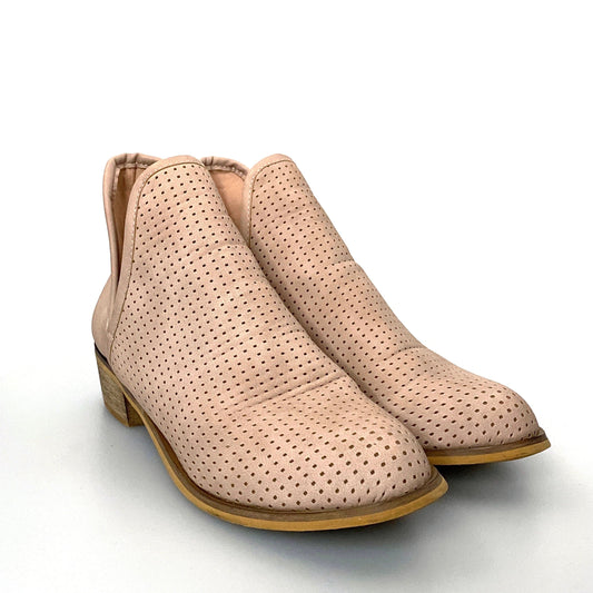 Seven Seven7 Womens Size 11 Blush Pink Booties Boots Boho Peforated