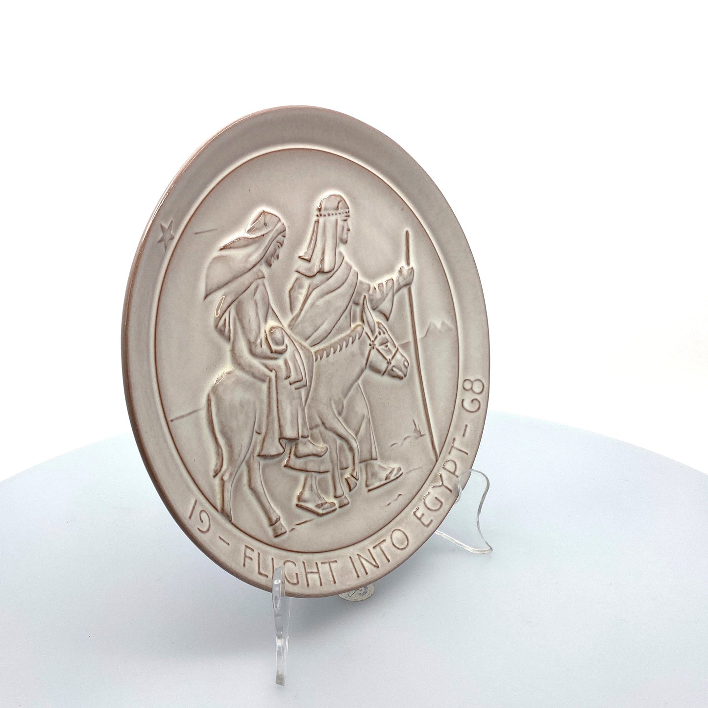 Vintage “Flight Into Egypt” 1968 Frankoma 7” Souvenir Plate by John Frank