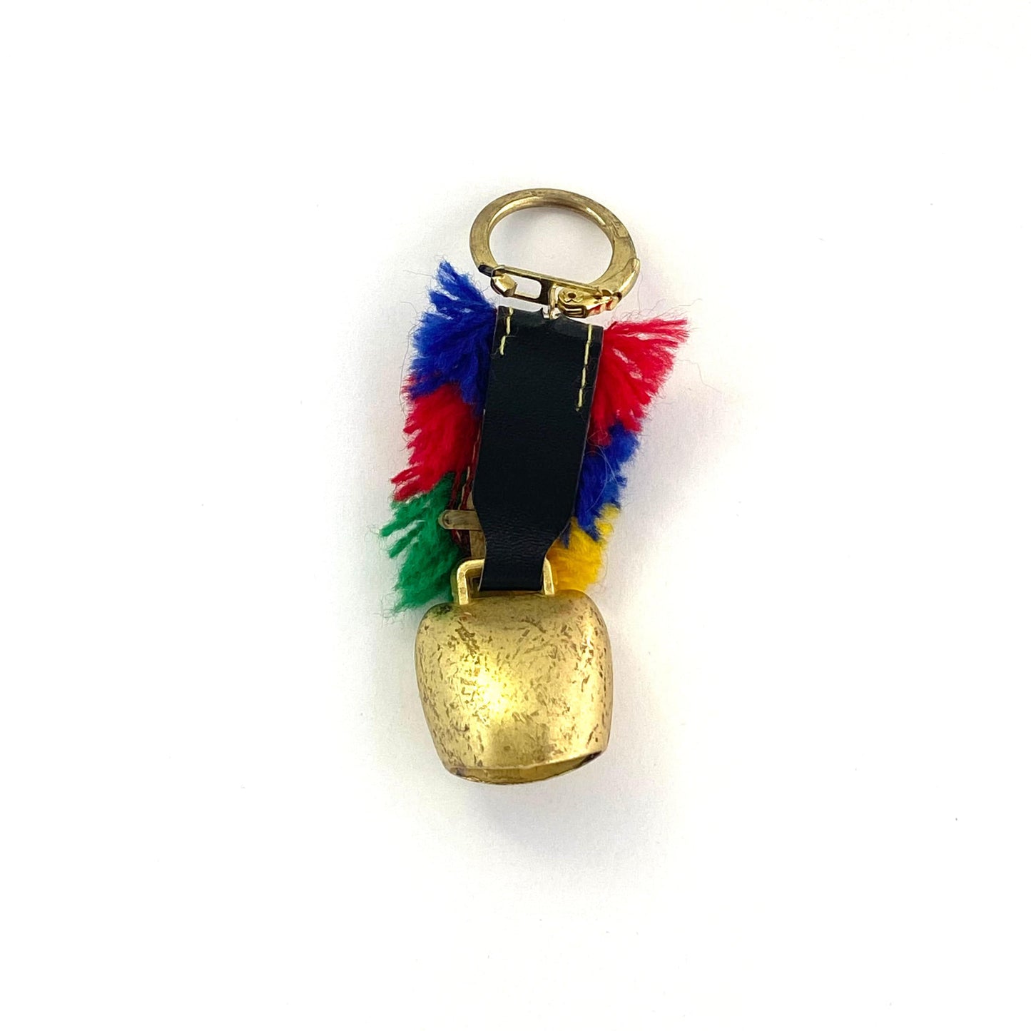 Vintage Miniature Brass Cow Bell Replica Keychain “Brechhorn Haus” Austria