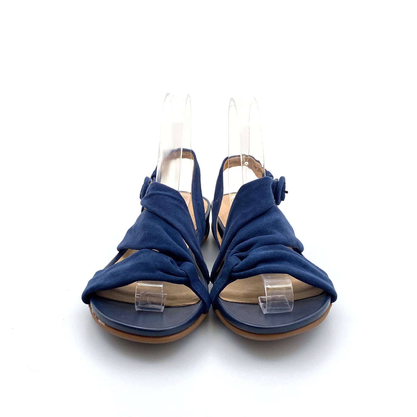 Softwalk Tieli Womens Size 8W Navy Blue Strappy Buckle Sandals Shoes
