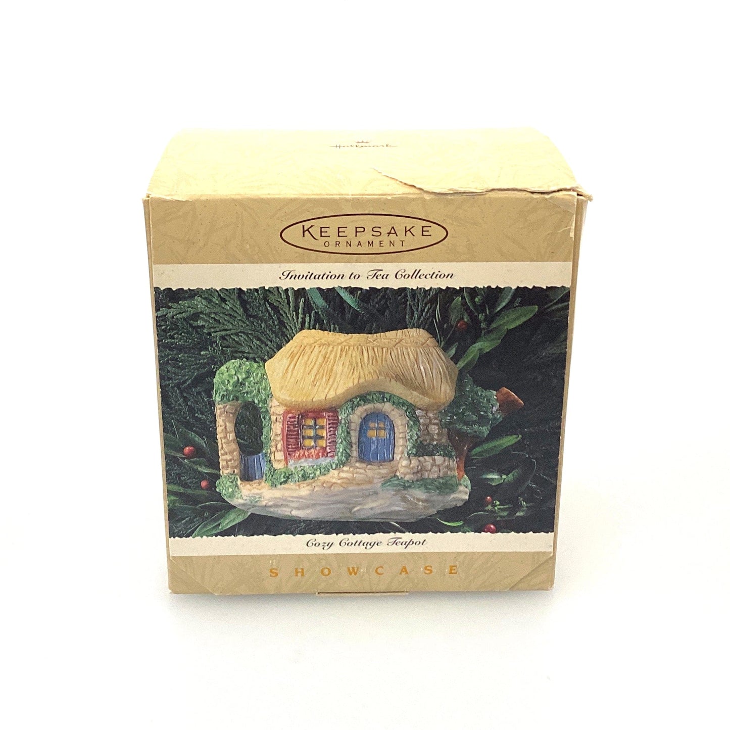 Hallmark Keepsake Ornament Invitation to Tea Collection Cozy Cottage Teapot 1995