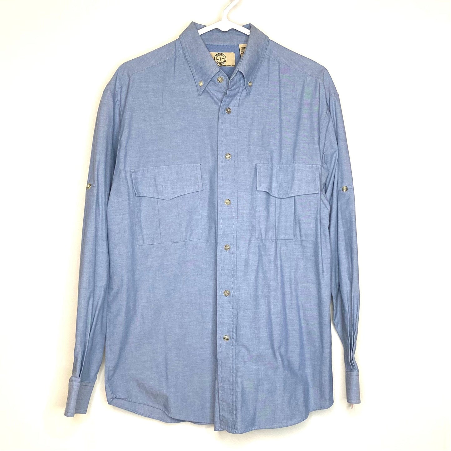 Haband Men's Blue Lightweight Vented Long Sleeve Shirt - Size M