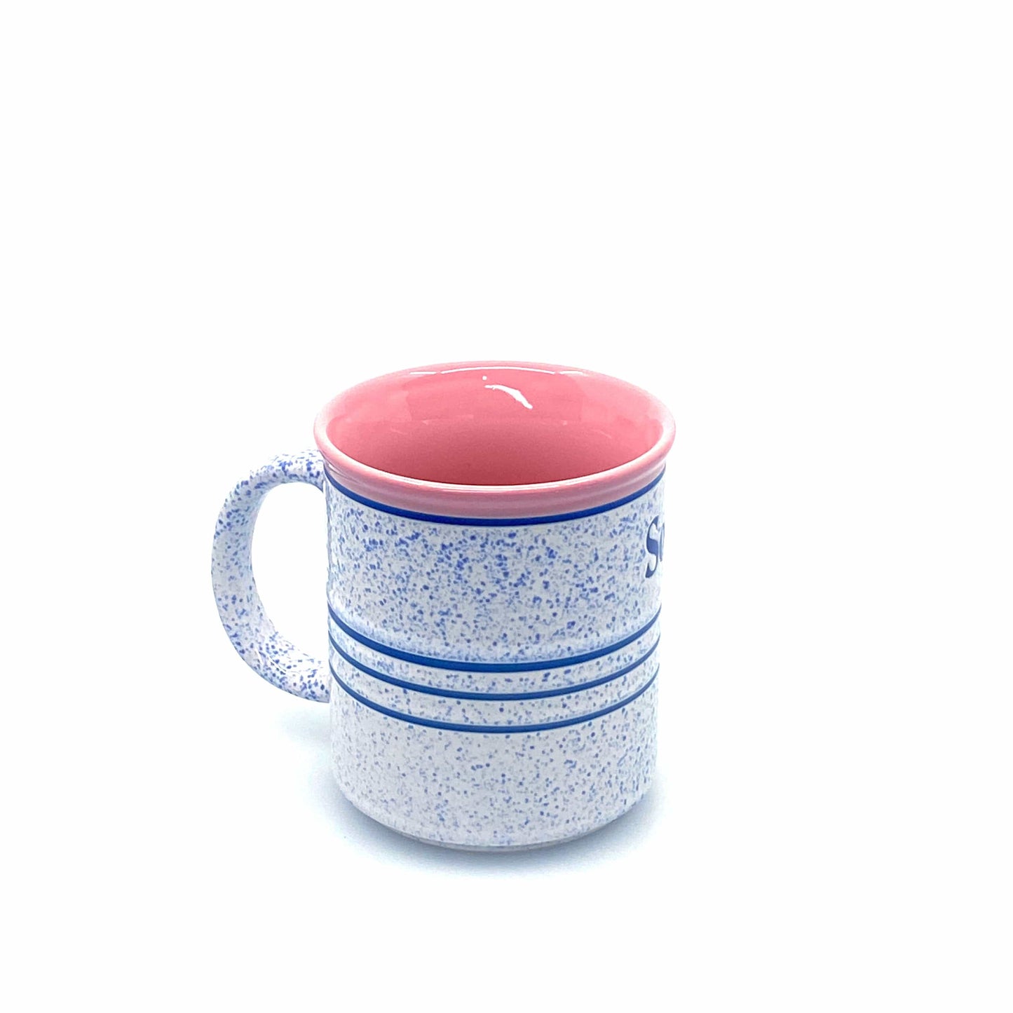Travel Souvenir South Carolina Blue White Pink Stoneware Coffee Mug Cup