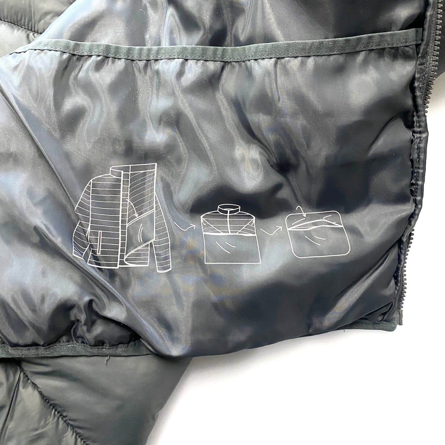 Swiss Tech Mens Size 3XL Gray Puffer Coat Jacket Foldable NWT