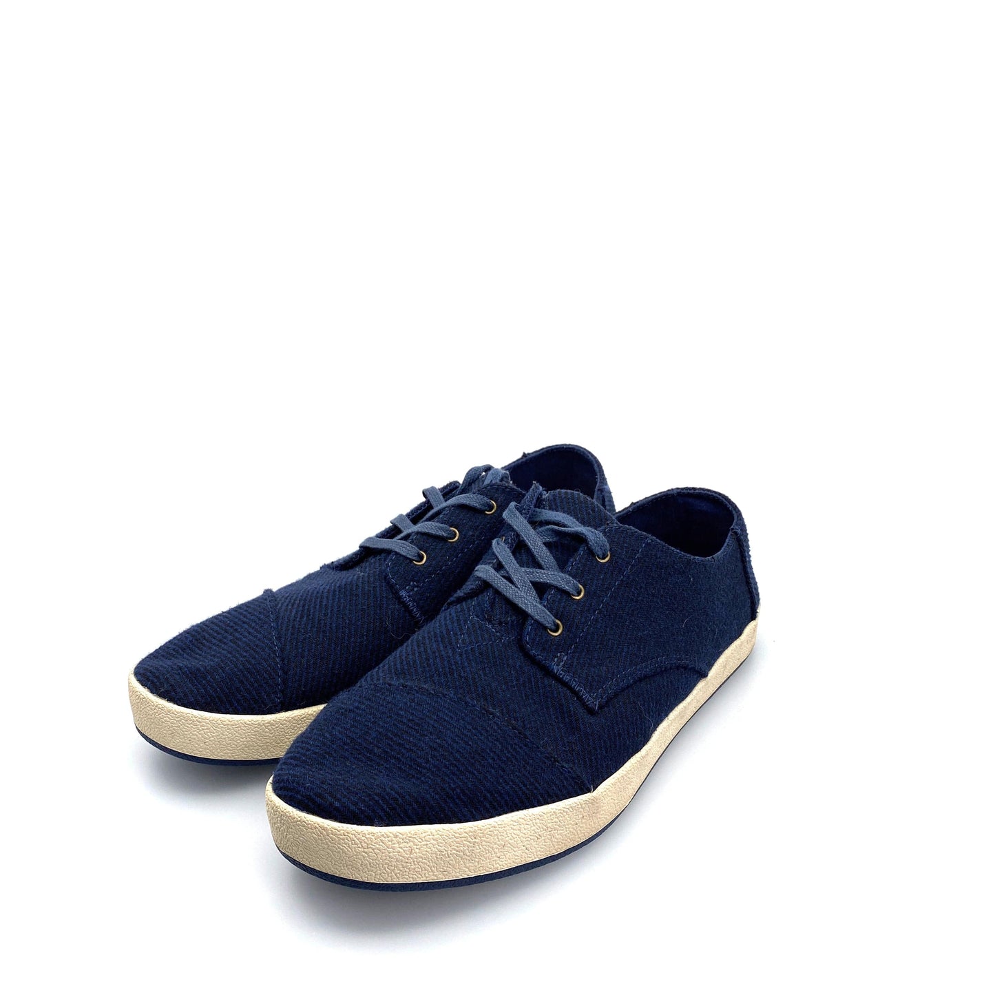 Toms Mens Oxford Shoes | 12 | Blue | Casual Lace-Up Sneakers | Pre-Owned