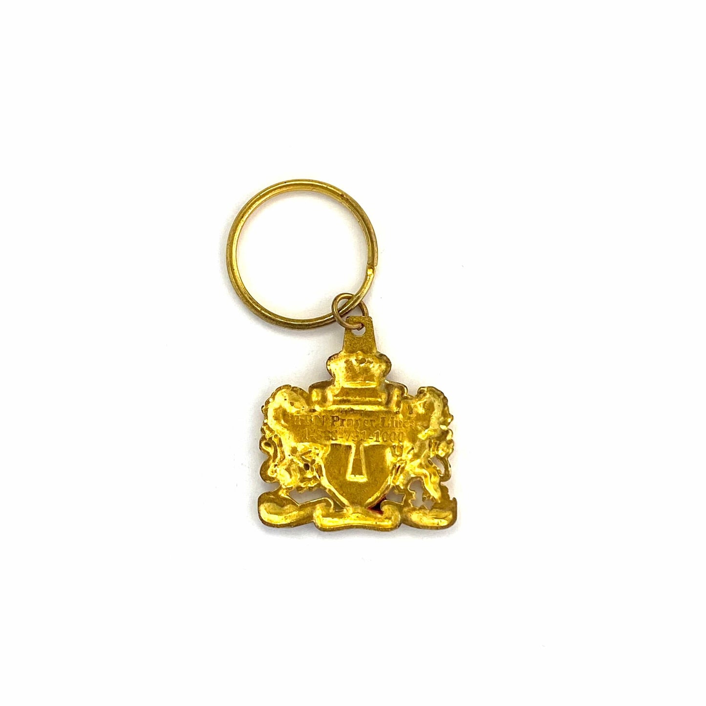 Vintage Goldtone "Trinity Broadcasting Network" Pendant Collectible Keychain
