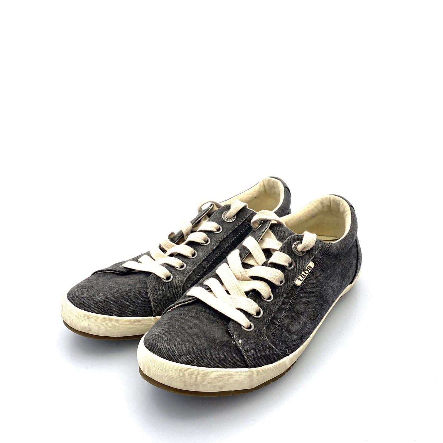 Taos Womens ‘Star’ Size 8 Gray Wash Canvas Comfort Walking Shoes Sneakers