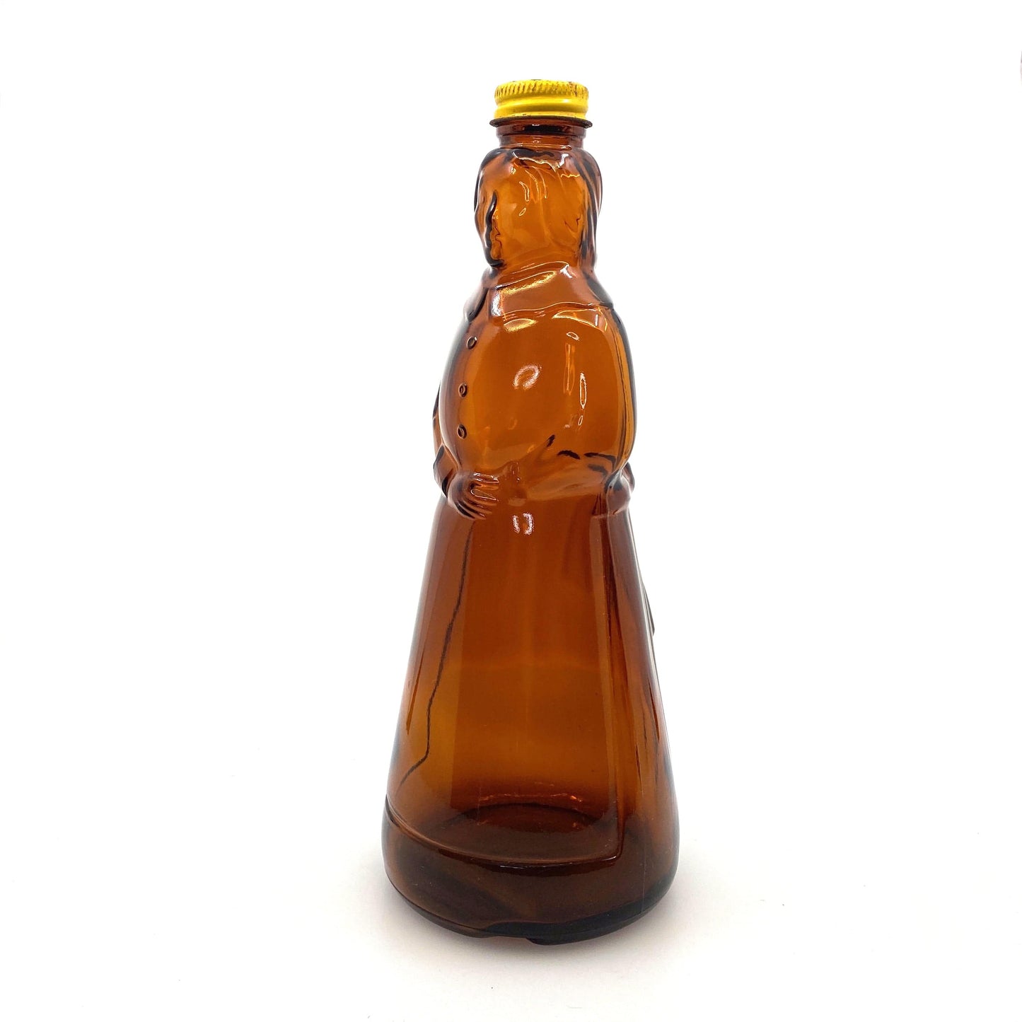 Vintage Mrs. Butterworths Syrup Glass Brown Bottle 36oz Lid