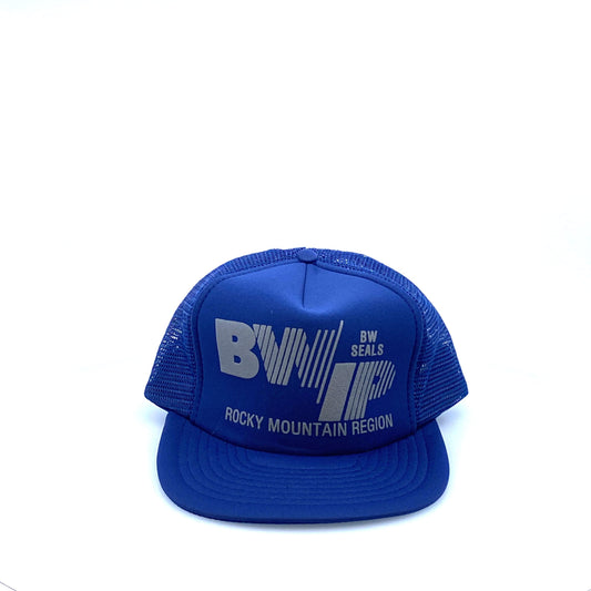 Vintage ASI BWIP BW SEALS ROCKY MOUNTAIN REGION Foam Mesh Trucker Hat SnapBack OS