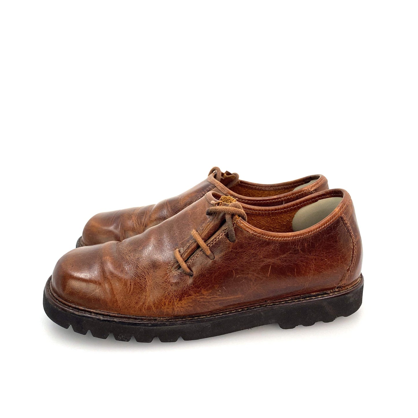 Naot Womens Size 9 Brown Leather Casual Lace Up Shoes Asymmetric Laces