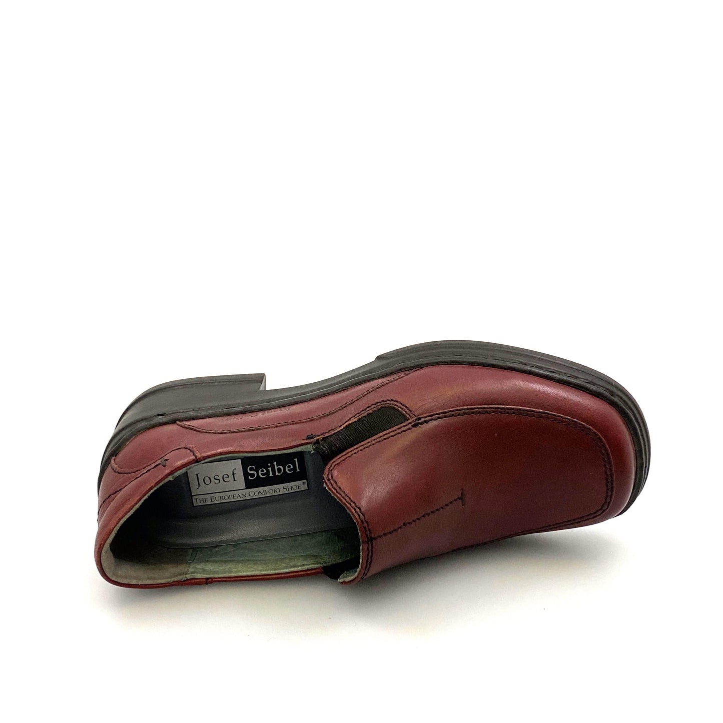 Josef Seibel Womens Size 37 Maroon Red Leather Loafers Shoes