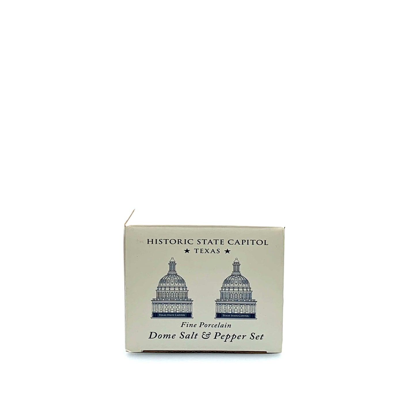 Historic Texas State Capital Novelty Salt And Pepper Shakers Set Fine Porcelain
