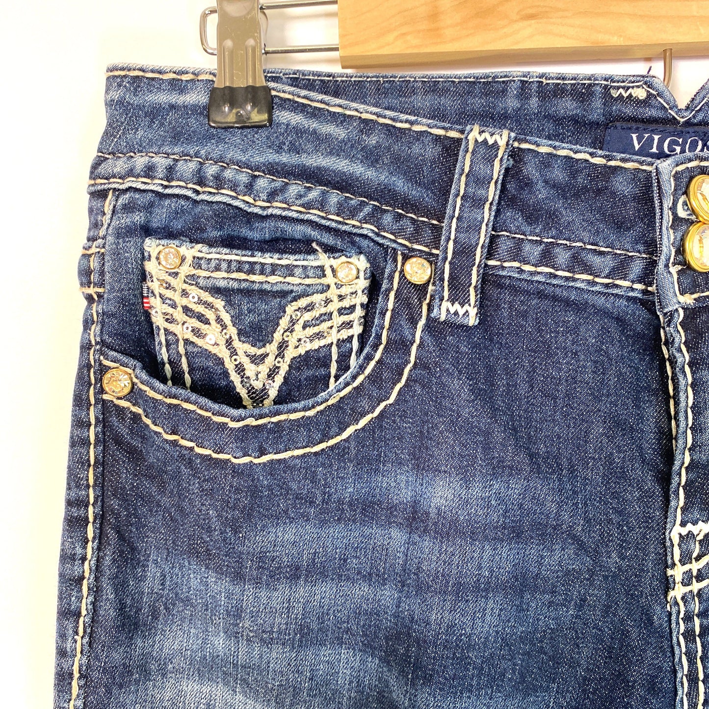 Vigoss New York Capri | Size 9/10 Length 21 | Blue Denim