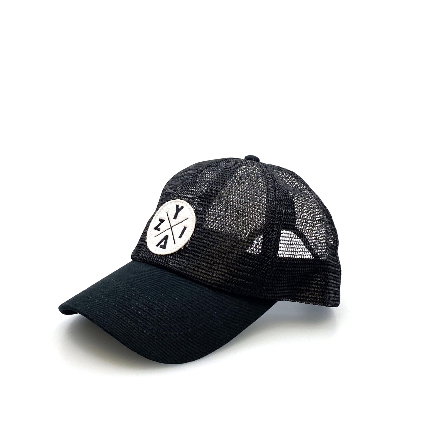ZYIA Womens Black Adjustable Snapback Baseball Cap Hat Logo