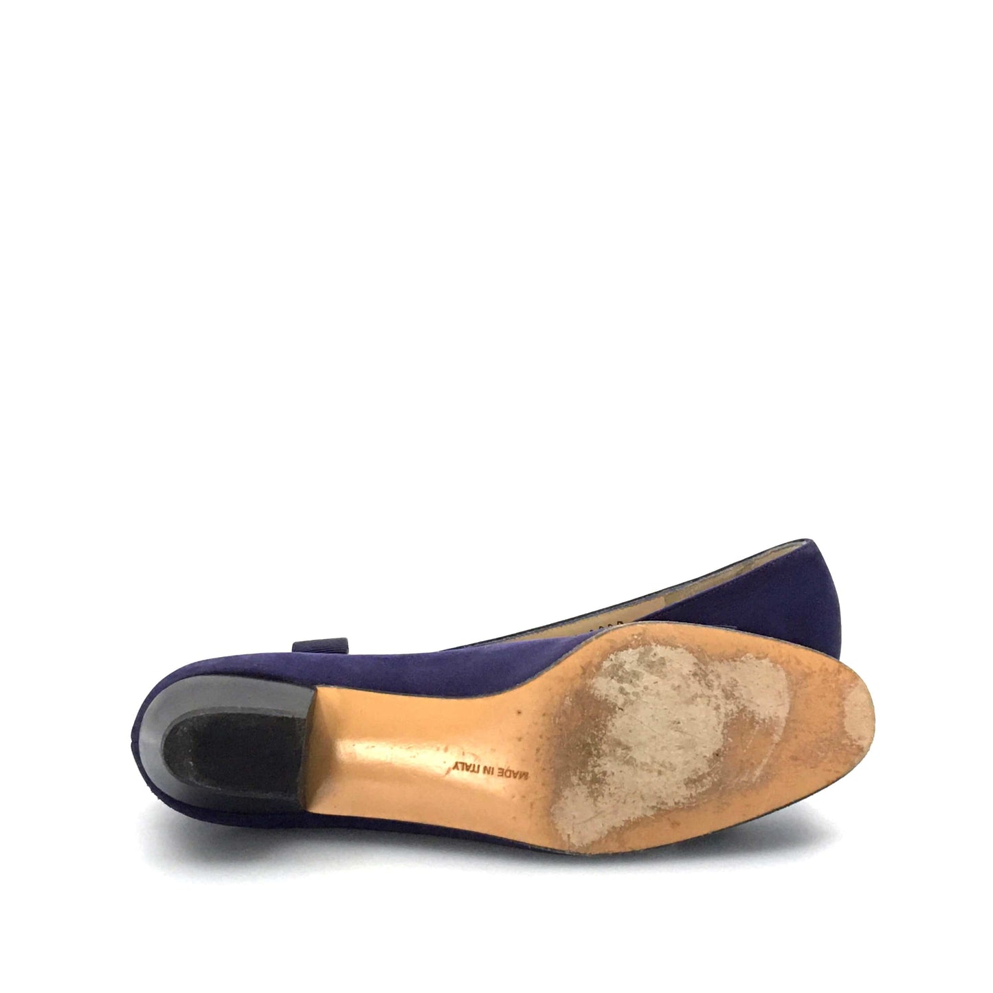 Salvatore Ferragamo Womens Blue Leather Heels Pumps Shoes 8.5 AAAA