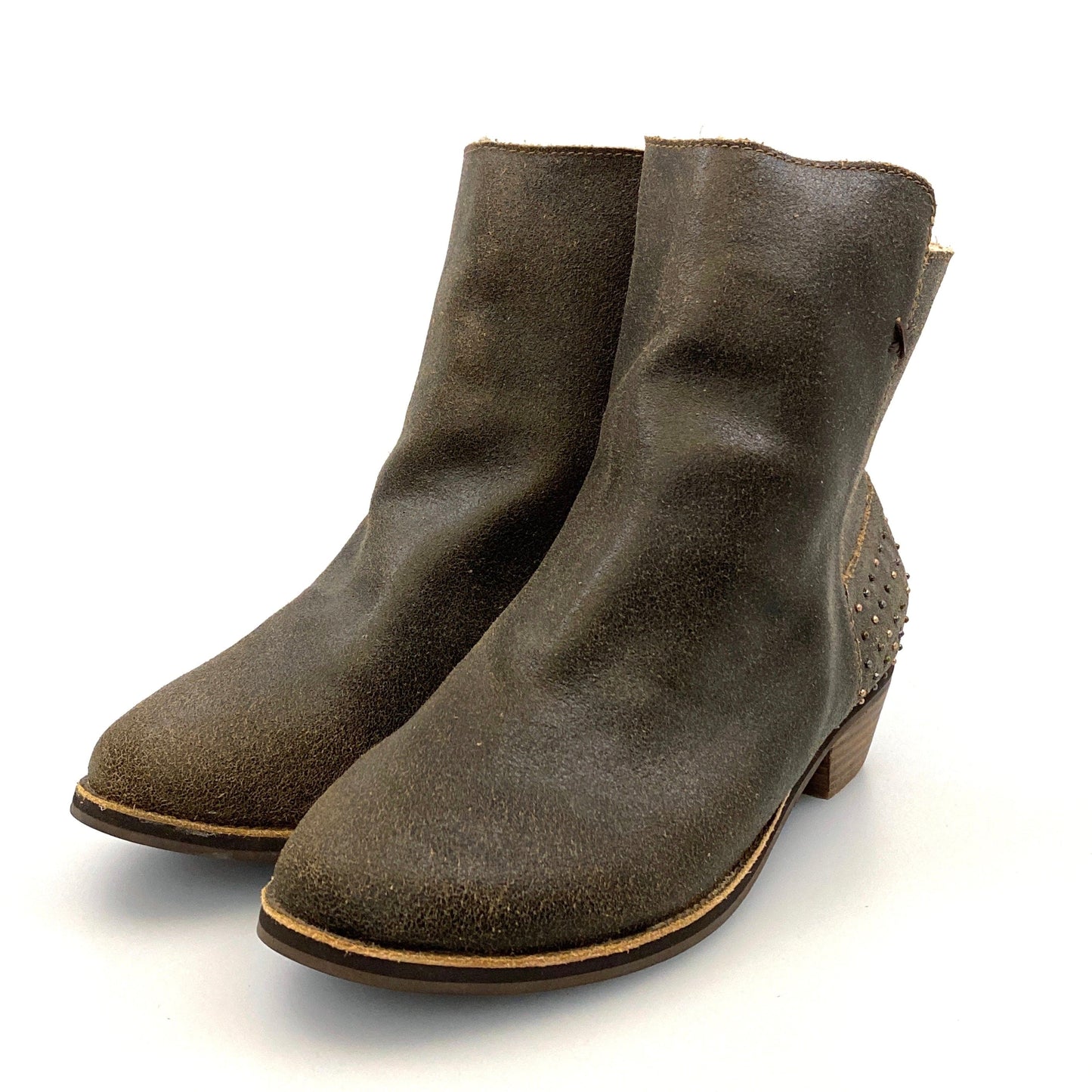 Reef Womens “Adora” Size 10 Brown Leather Ankle Booties Studded