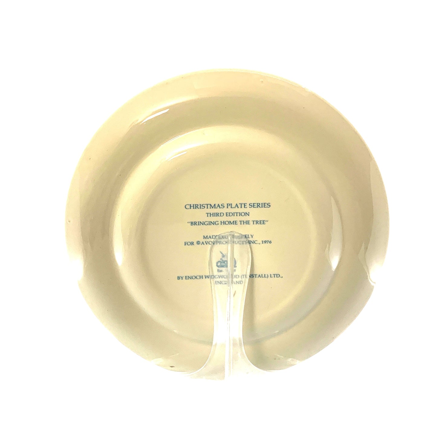 Vintage Avon Christmas Plate Series Third Edition “Bringing Home The Tree” 1976