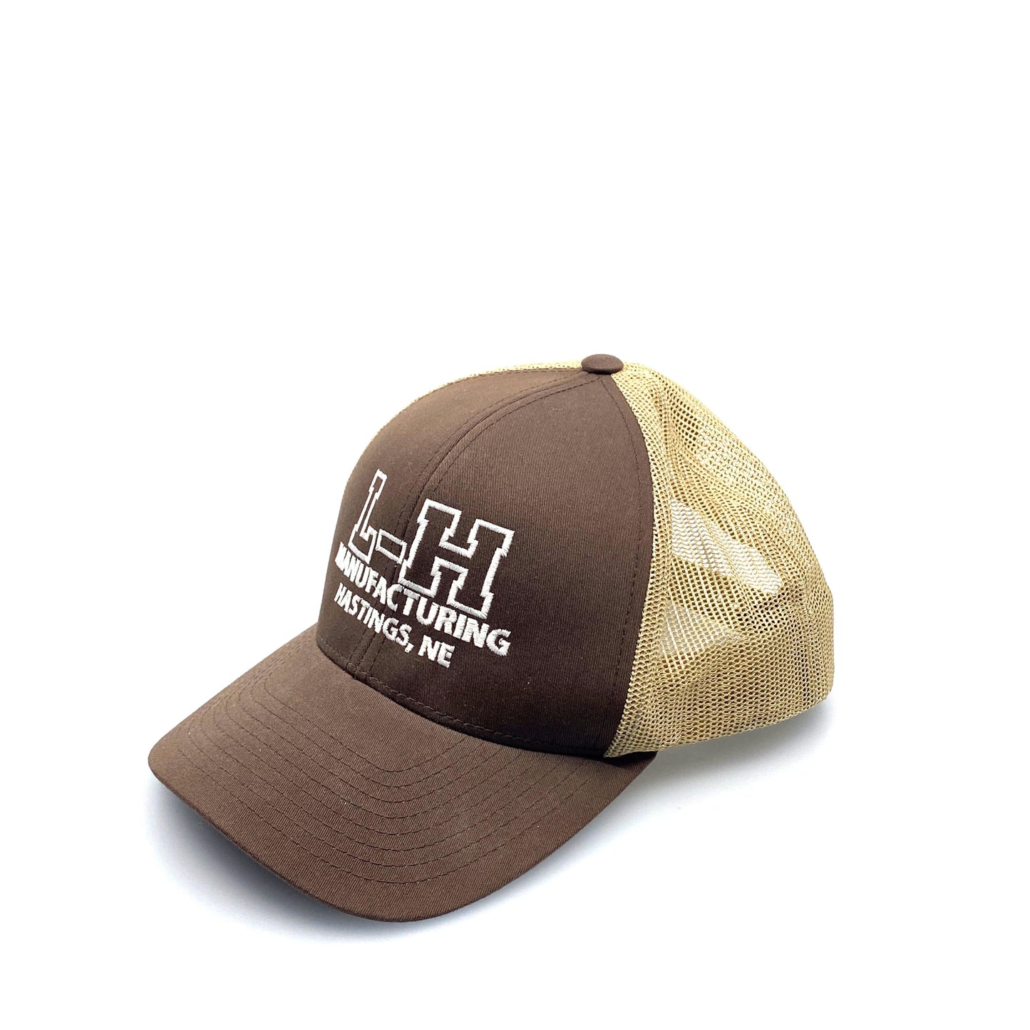 Pacific Headwear L-H Manufacturing Mens Trucker Hat SnapBack OS Brown Beige Baseball Cap