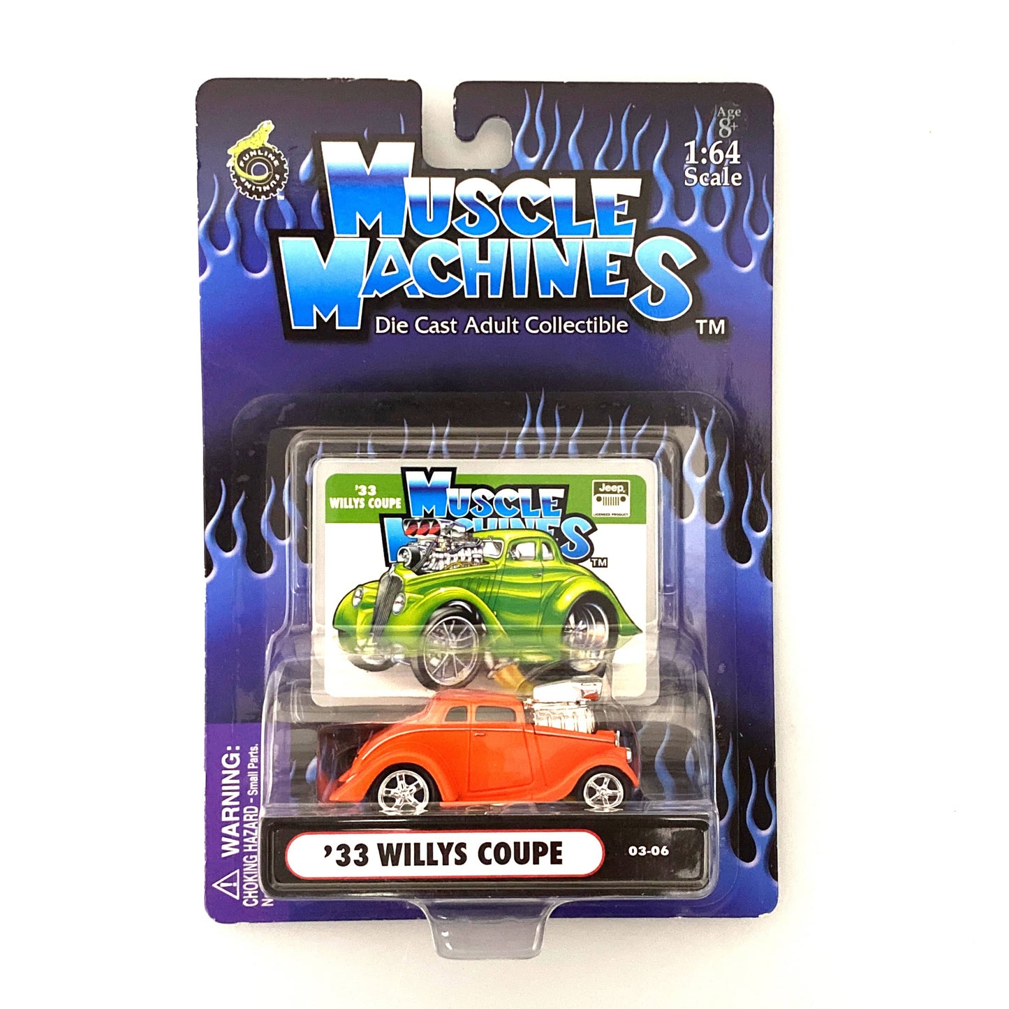 Muscle Machines '33 Willys Coupe – Vibrant Orange Diecast Collectible Car for Car Enthusiasts – 1:64 Scale Model