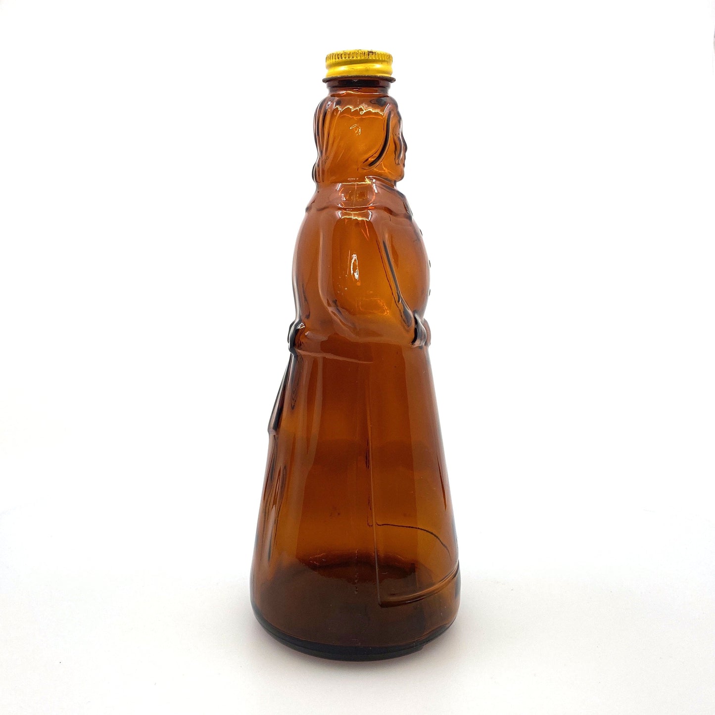Vintage Mrs. Butterworths Syrup Glass Brown Bottle 36oz Lid