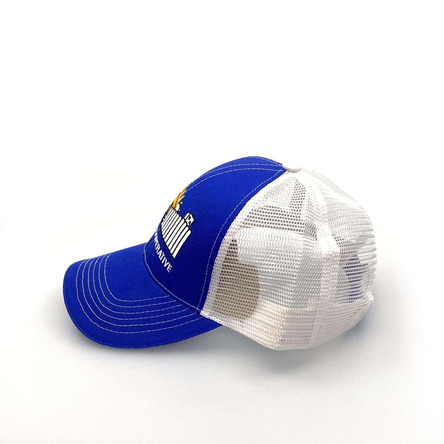 JF Beaver Farmers Cooperative Hat Adjustable OS Blue White Baseball Cap NEW