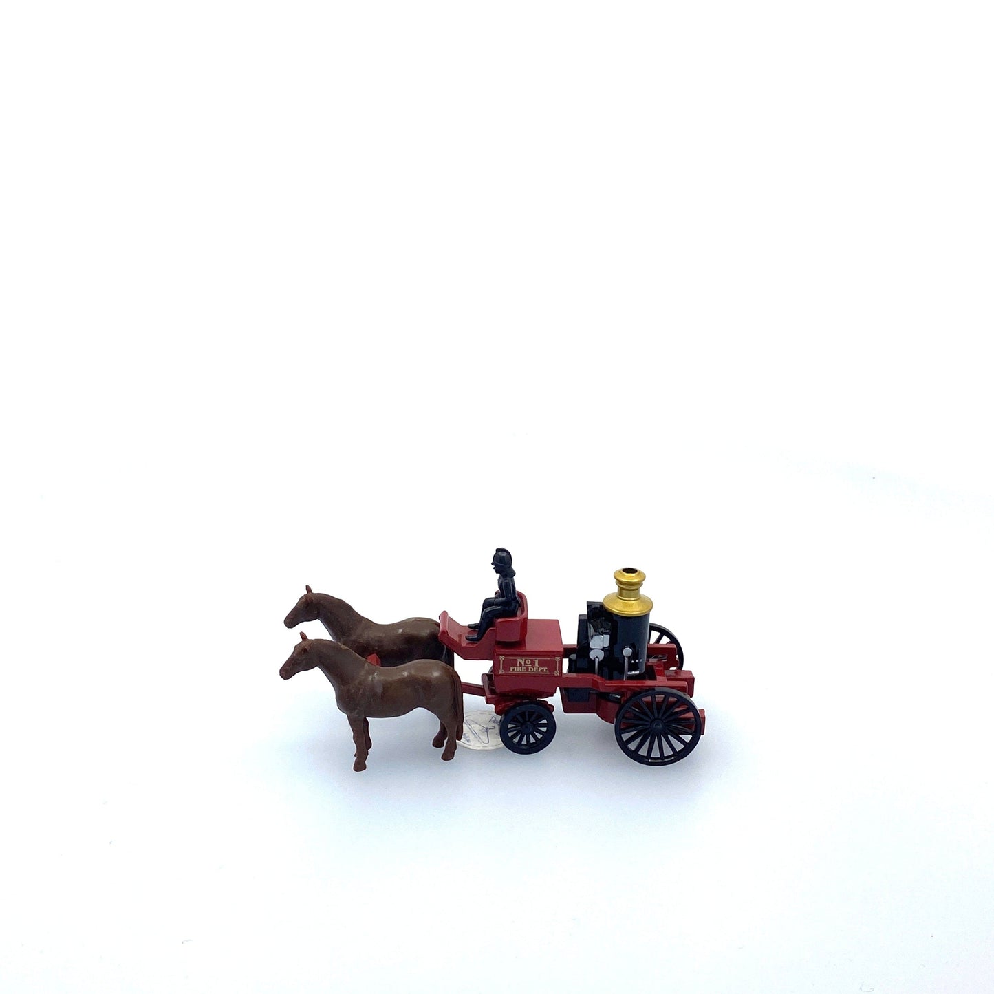 Vintage Olden Days “No 1 Fire Dept” Horse-Drawn Fire engine | Diecast Toy Vehicle