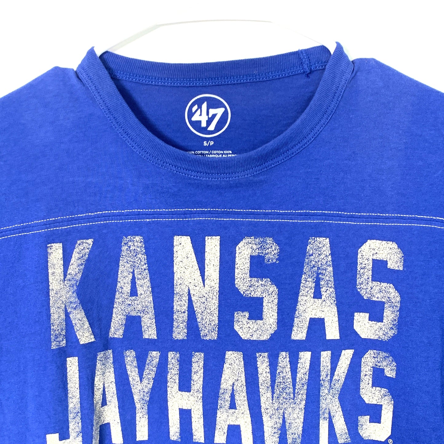 '47 Brand Kansas Jayhawks Blue Short Sleeve T-Shirt - Size Small