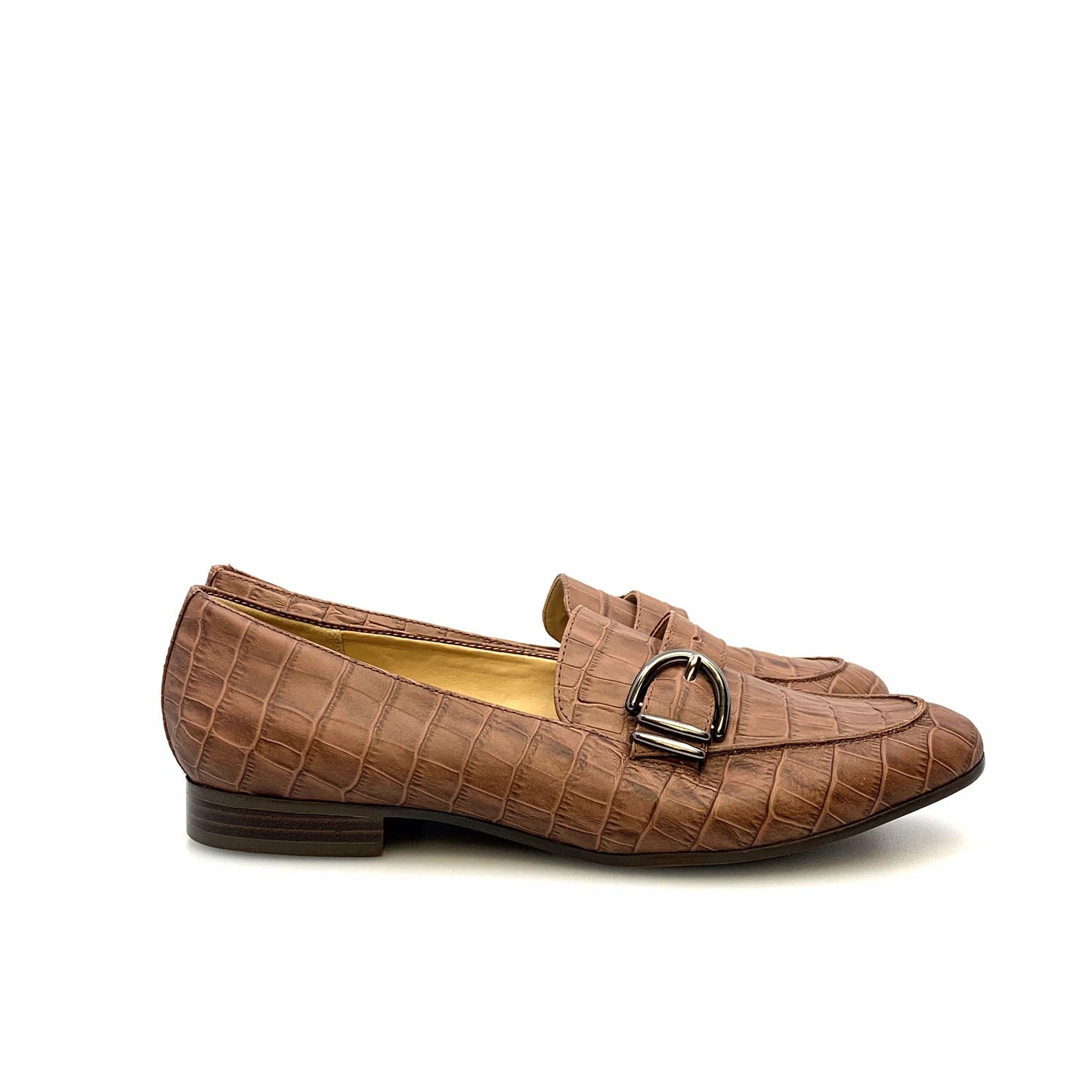 Naturalizer Womens Janie Slip-ons Loafer Size 11M Brown Cocoa Crocco