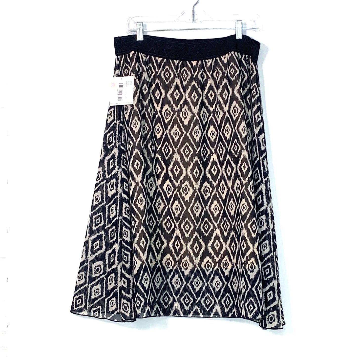 LuLaRoe | Lola Skirt | Geometric Pattern | Black White | Size: 2XL | NWT