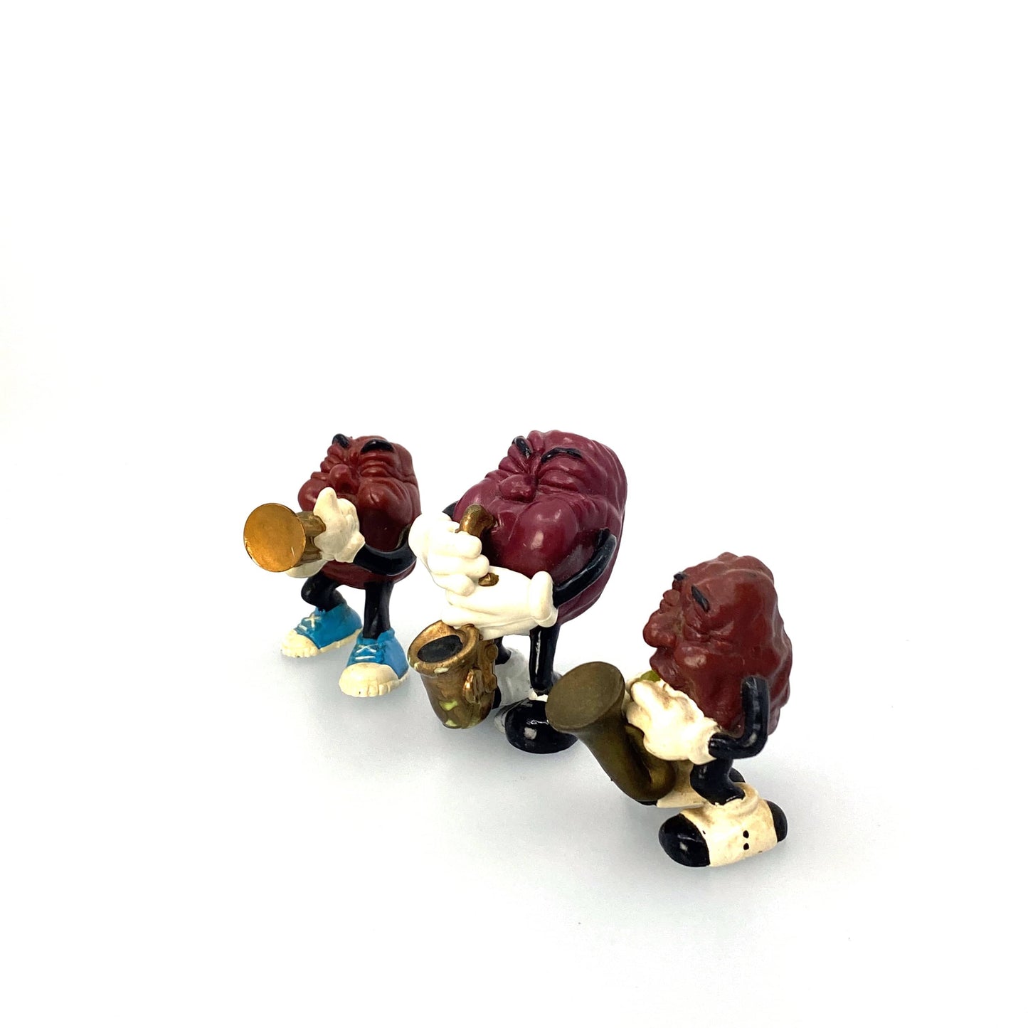 Vintage California Raisins Collectible Figurines - (3) Musicians