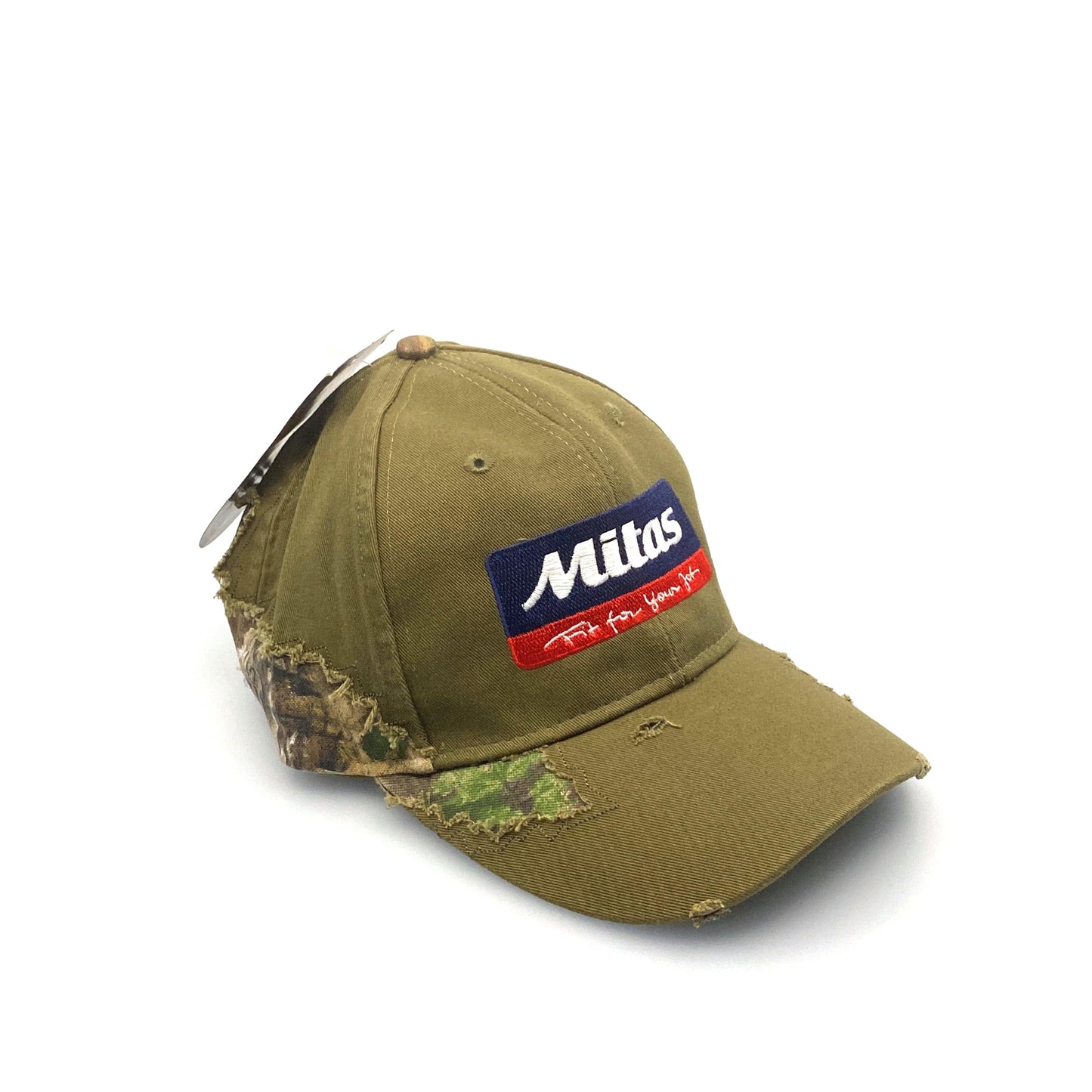 Mitas Tires Dad Hat Adjustable Green Camouflage Baseball Cap Distressed