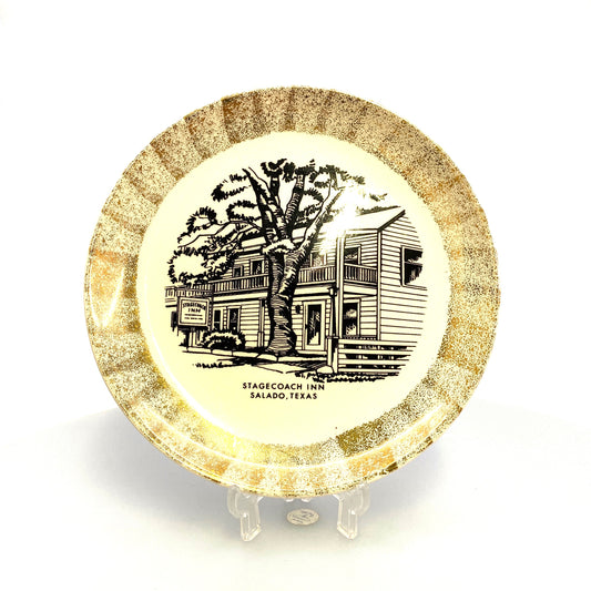 Stagecoach Inn Salgado, TX Collectible Tourism Decorative Plate 11”