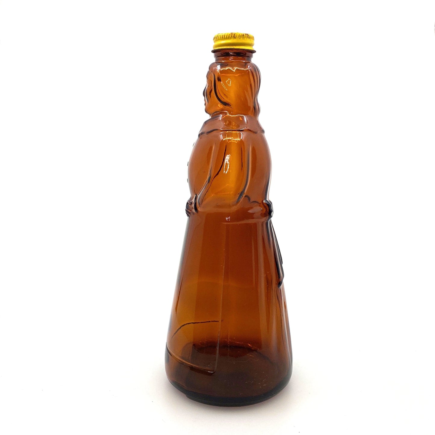 Vintage Mrs. Butterworths Syrup Glass Brown Bottle 36oz Lid
