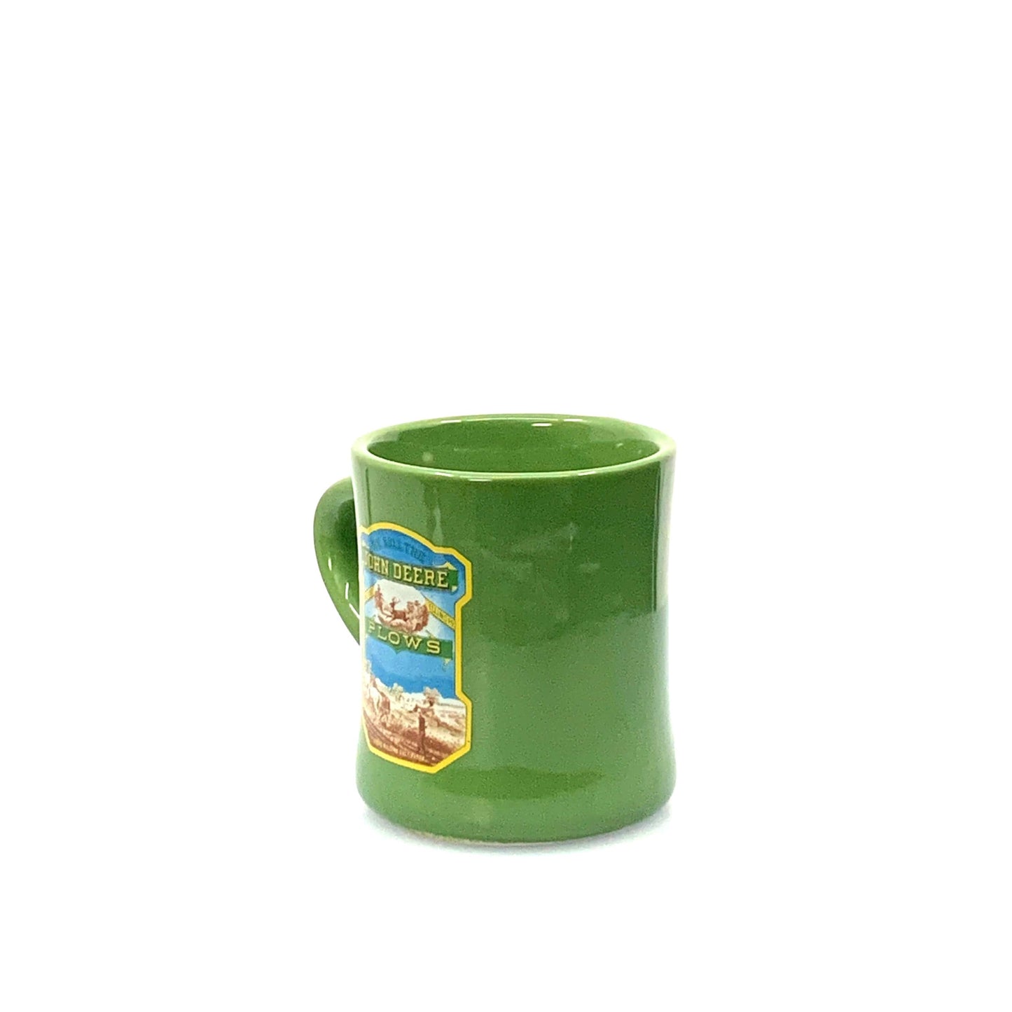 John Deere Licensed “We Sell The Plows” Coffee Cup Mug Green 10 Fl Oz
