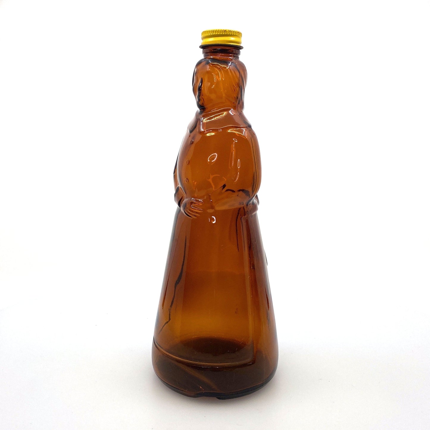 Vintage Mrs. Butterworths Syrup Glass Brown Bottle 36oz Lid