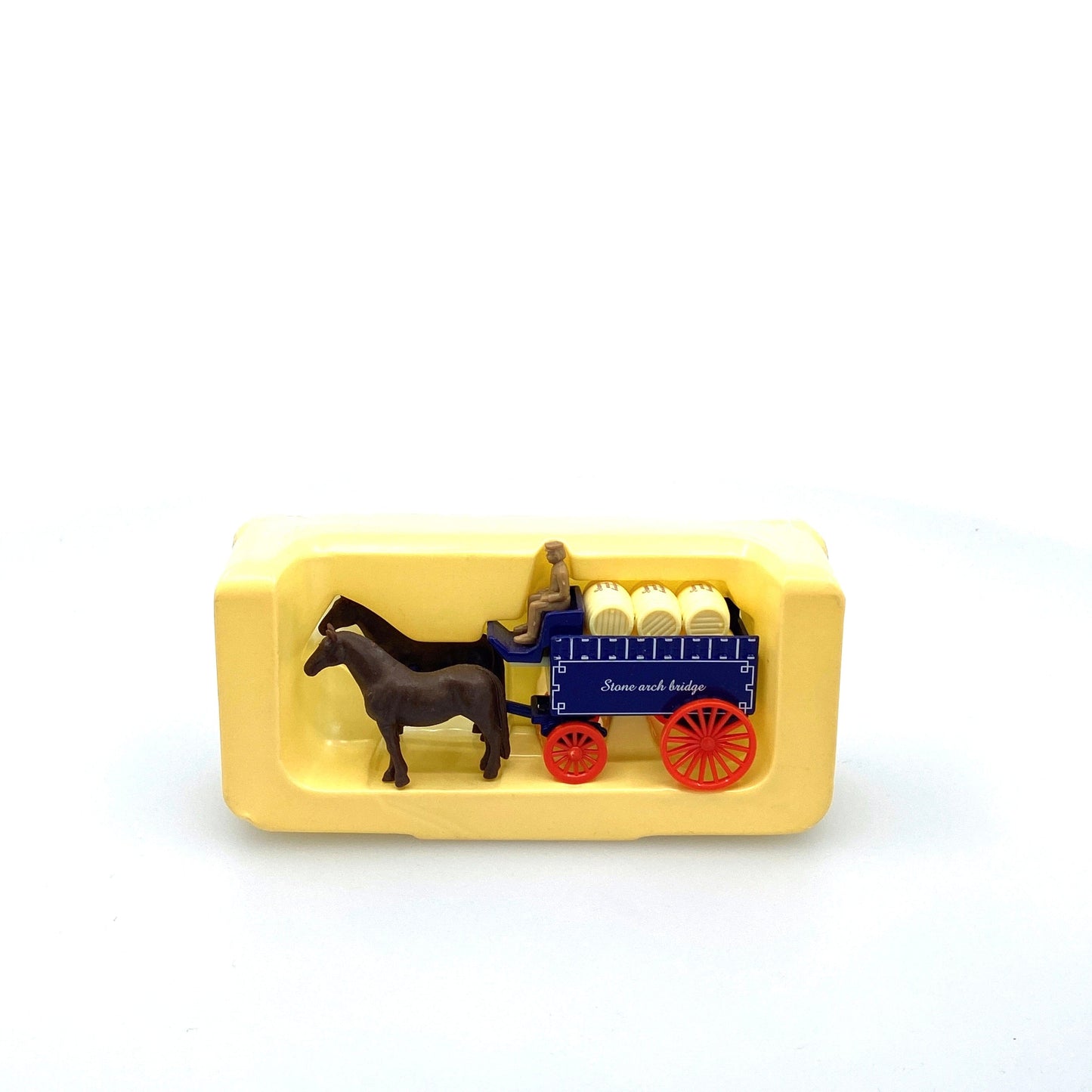 Vintage Olden Days “Stone arch bridge” Horse-Drawn Beer Delivery Wagon | Diecast Toy Vehicle