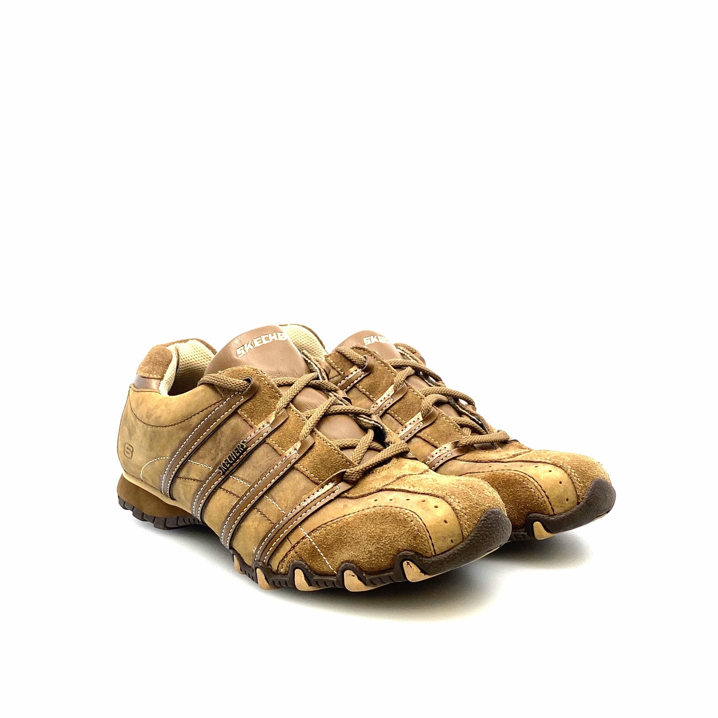 Skechers Womens Size 8 Brown Leather Lace Up Casual Shoes
