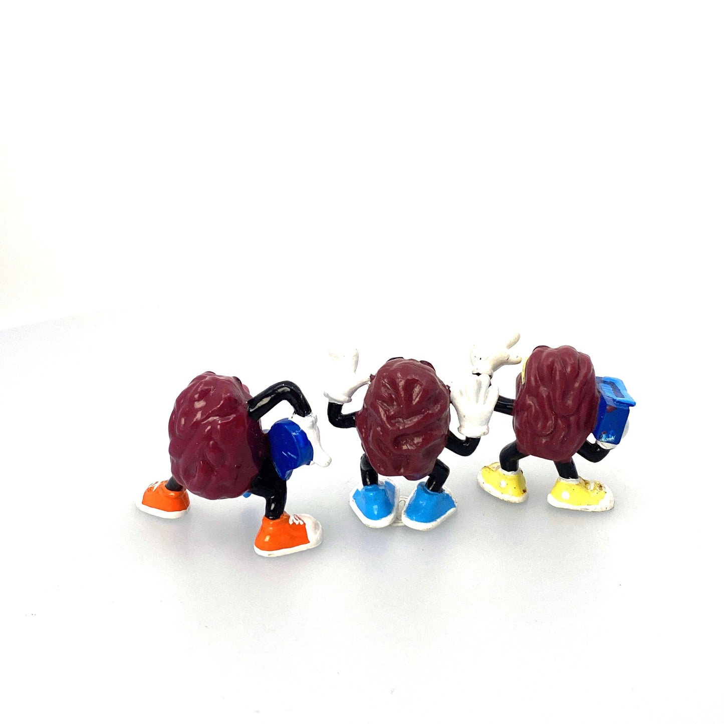 Vintage California Raisins Collectible Figurines - (3) Horns