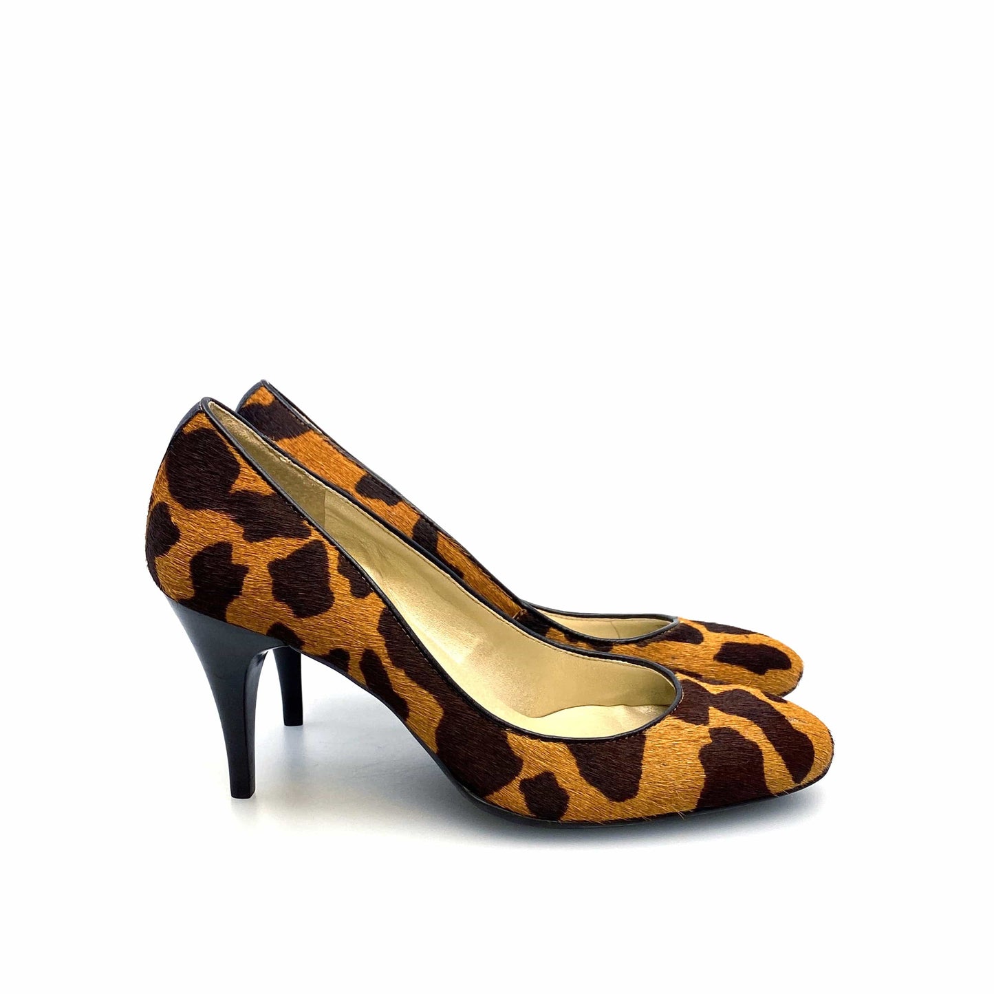 Talbots Womens Size 7AA Brown Animal Print Stiletto Heels Pumps