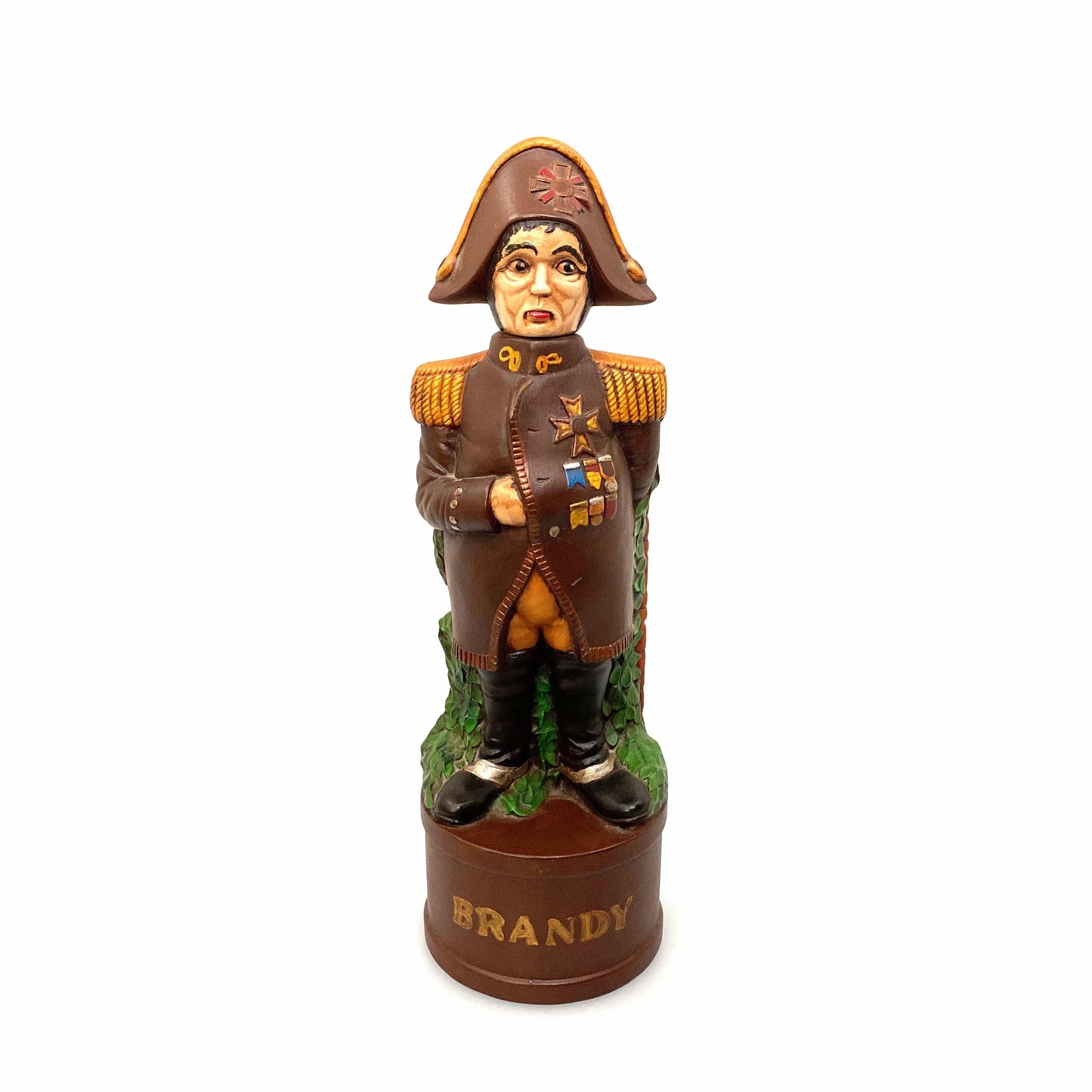 Vintage Napoleon Bonaparte Ceramic Brandy Decanter 12”