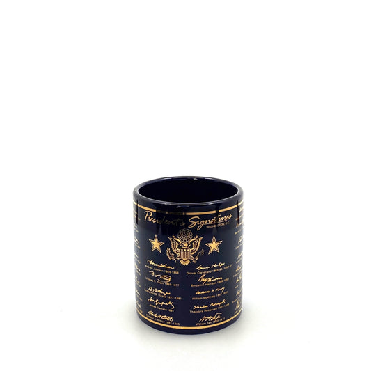 Presidential Signatures 1789 - 2001 Blue Ceramic Coffee Mug Cup, 12 Oz