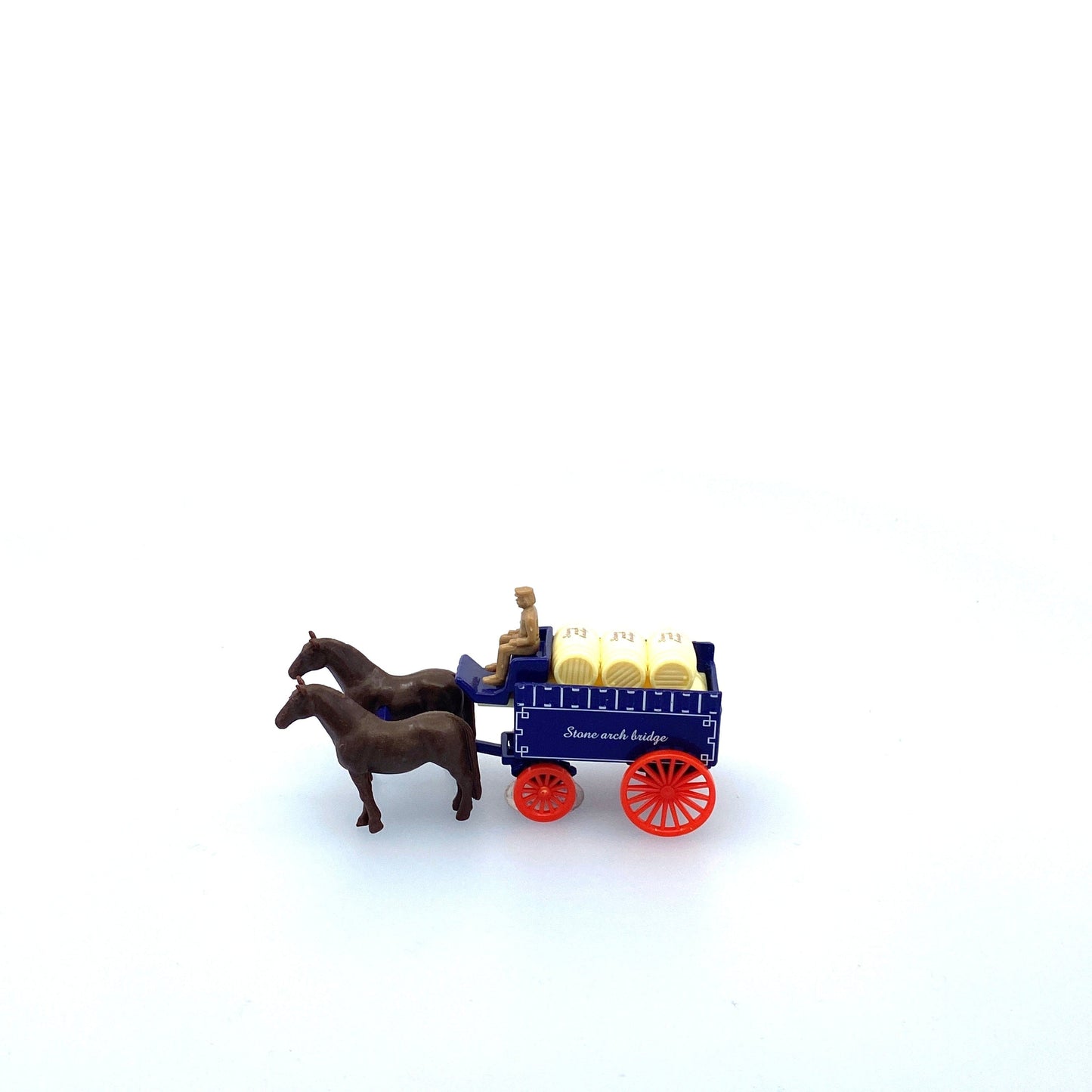 Vintage Olden Days “Stone arch bridge” Horse-Drawn Beer Delivery Wagon | Diecast Toy Vehicle