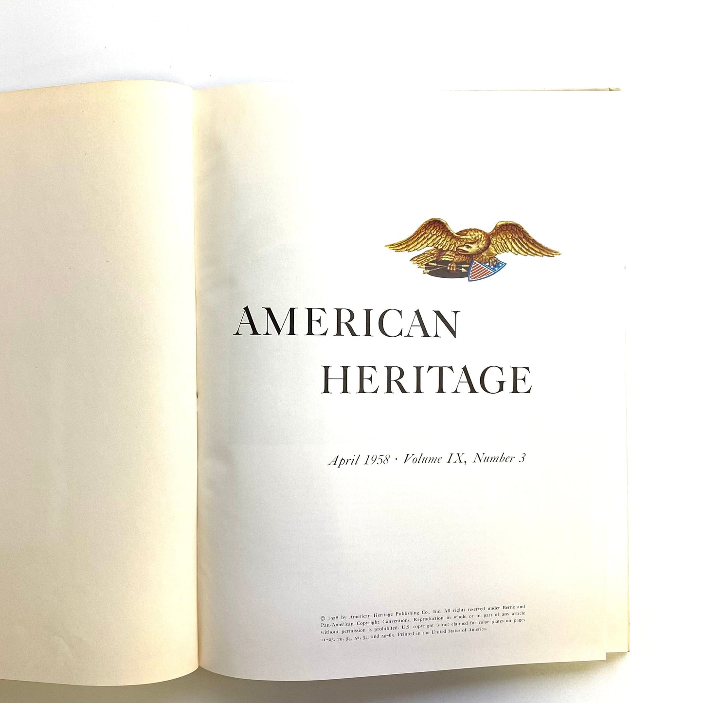 Vintage American Heritage Volume IX No 3 April 1958 Hardcover History Book