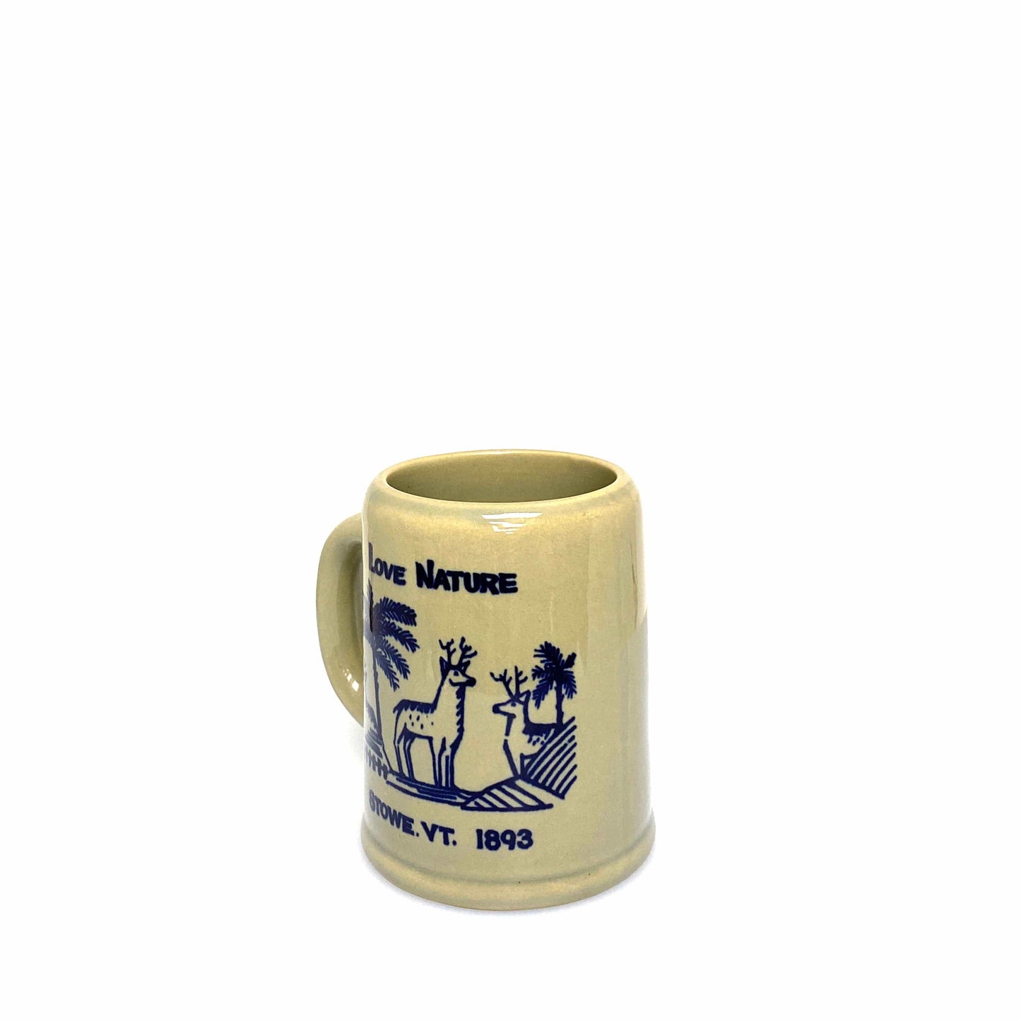 Stowe, VT 1893 “Love Nature” Travel Souvenir Ceramic Coffee Cup Mug