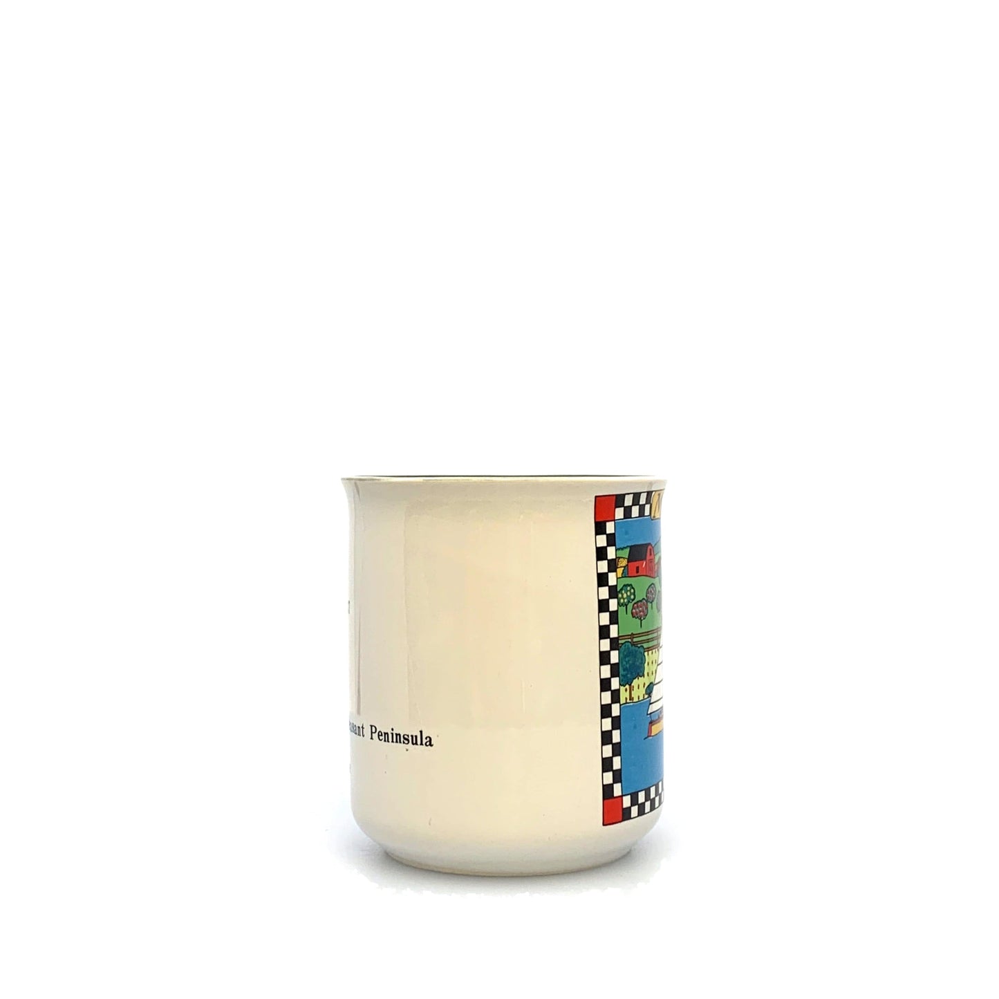 Michigan Souvenir Tourism Coffee Cup 12 Oz. White Multicolor Places